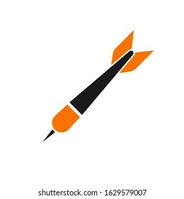 dart isolated icon on white bacground, vector illustration