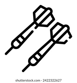 dart Line Icon Background White