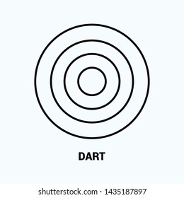 dart line icon on white background