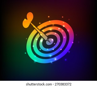 Dart on dark background