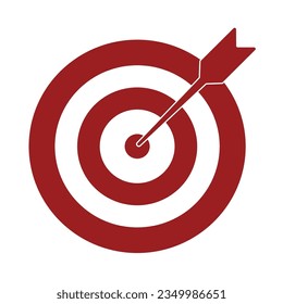 dart on target icon vector