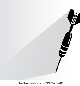 dart on white background, flat and shadow theme