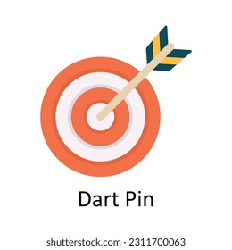 Dart Pin Vector  Flat Icon Design illustration. Sports and games  Symbol on White background EPS 10 File