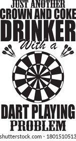 Dart playing lovers t-shirt design, print ready vector file