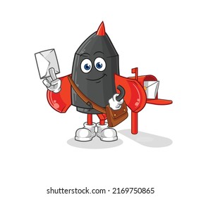 el vector dart postman. personaje de caricatura