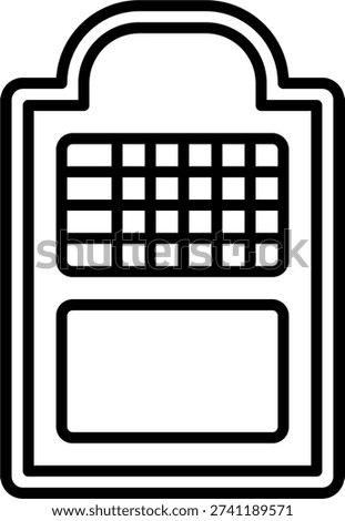 Dart Scoreboard Line Icon Vector