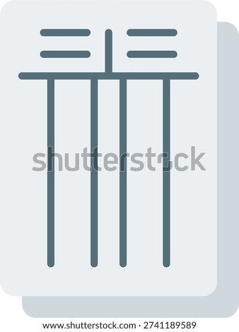 Dart Scorecard Flat Icon Vector