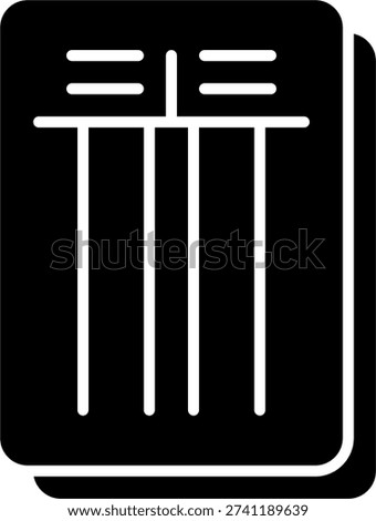 Dart Scorecard Glyph Icon Vector