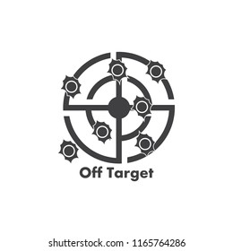 dart shooting off target symbol vector 