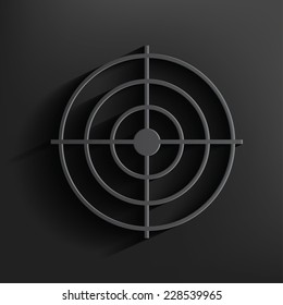 Dart symbol on black background,clean vector