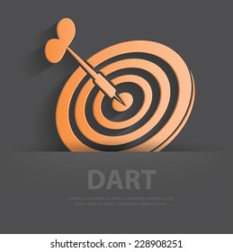 Dart symbol,Blank for your text,clean vector