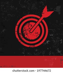 Dart symbol,grunge vector