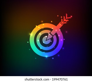 Dart symbol,Rainbow vector