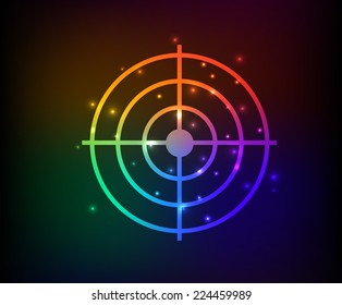 Dart symbol,rainbow vector