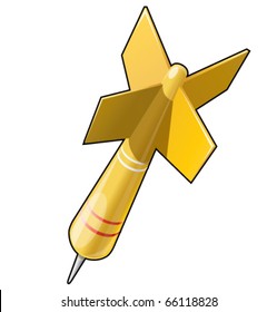 Dart target aim vector yellow illustration