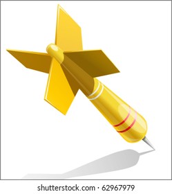 Dart target aim yellow vector detail illustration