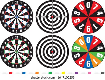 Dart target and arrow material collection