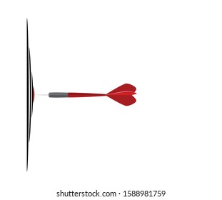 Dart target  with arrow on white background. Success Business Concept, sign symbol background,  vector illustration.