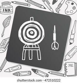 dart and target doodle