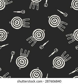 dart and target doodle seamless pattern background
