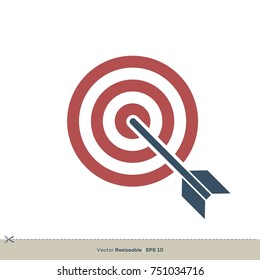 Dart Target Icon Vector Logo Template Illustration Design. Vector EPS 10.