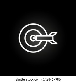 dart, target neon icon. Elements of carnival and amusement set. Simple icon for websites, web design, mobile app, info graphics