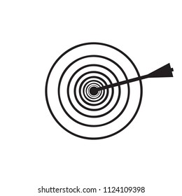 Dart and target silhouette