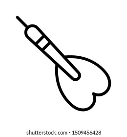 dart thin line vector icon