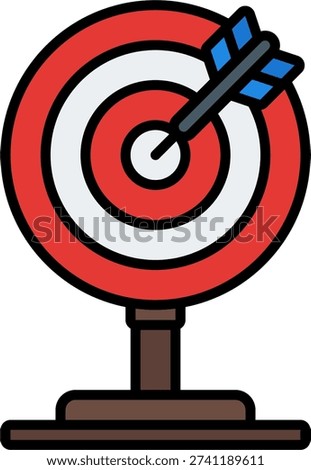 Dart Tips Filled Line Icon Vector