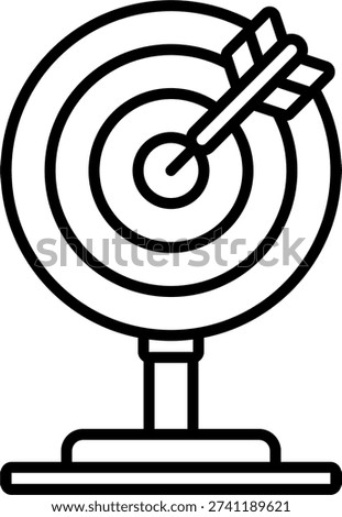 Dart Tips Line Icon Vector