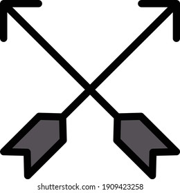 dart vector color line icon