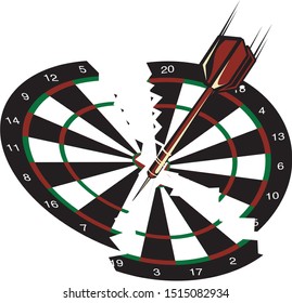 Dart Vector With Cracked Illustration