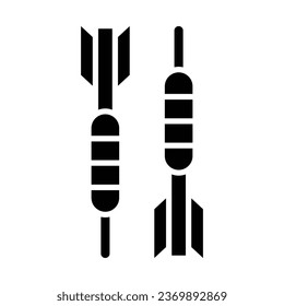 Dart Vector Glyph Icon For Personal And Commercial Use.
