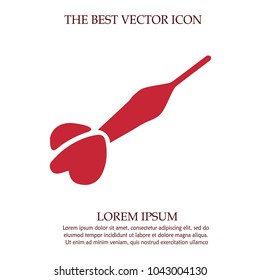 Dart vector icon eps 10. Arrow illustration.