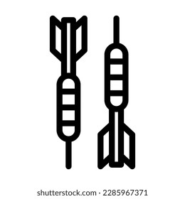Dart Vector Line Icon Design