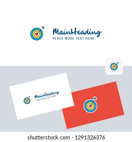 Dart  vector logotype with business card template. Elegant corporate identity. - Vector