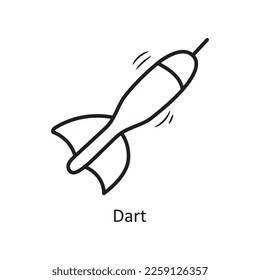 Dart vector outline Icon Design illustration. Olympic Symbol on White background EPS 10 File