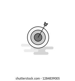 Dart  Web Icon. Flat Line Filled Gray Icon Vector