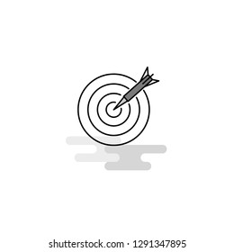 Dart Web Icon. Flat Line Filled Gray Icon Vector