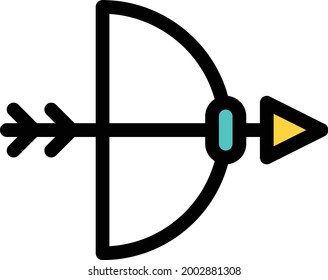 dart with white background . dart is an ancient things  discover from pehistorical places .colour line icon.