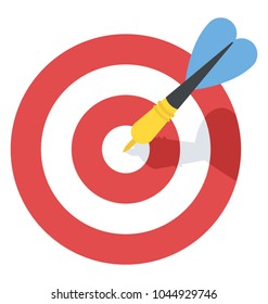 Dartboard with an arrow shows target being hit