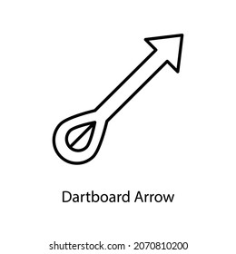 Dartboard Arrow Trendy solid icon isolated on white and blank background for your design