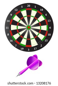 dartboard and arrow vector