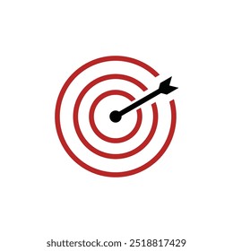 Dartboard para o estilo de arte de linha de design de logotipo de negócios