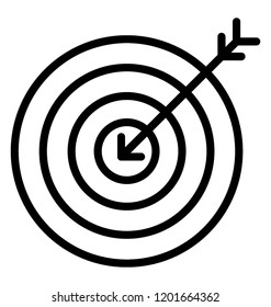 A dartboard with dart pointing concept of target 