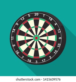 Dartboard for darts game vector flat design.