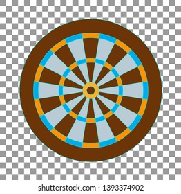 Dartboard for darts game vector illustration EPS10 on transparent plaid background
