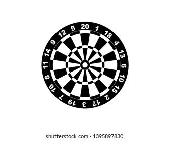 Dartboard for darts game vector illustration eps10