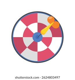 Um dartboard com dardos simbolizando o jogo de dardos, com foco na precisão, habilidade e competição.