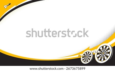 Dartboard design element with empty space for text. Game concept
